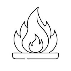 natural gas flame icon, natural gas flame line art - simple line art of natural gas flame, perfect for natural gas flame logos and icons