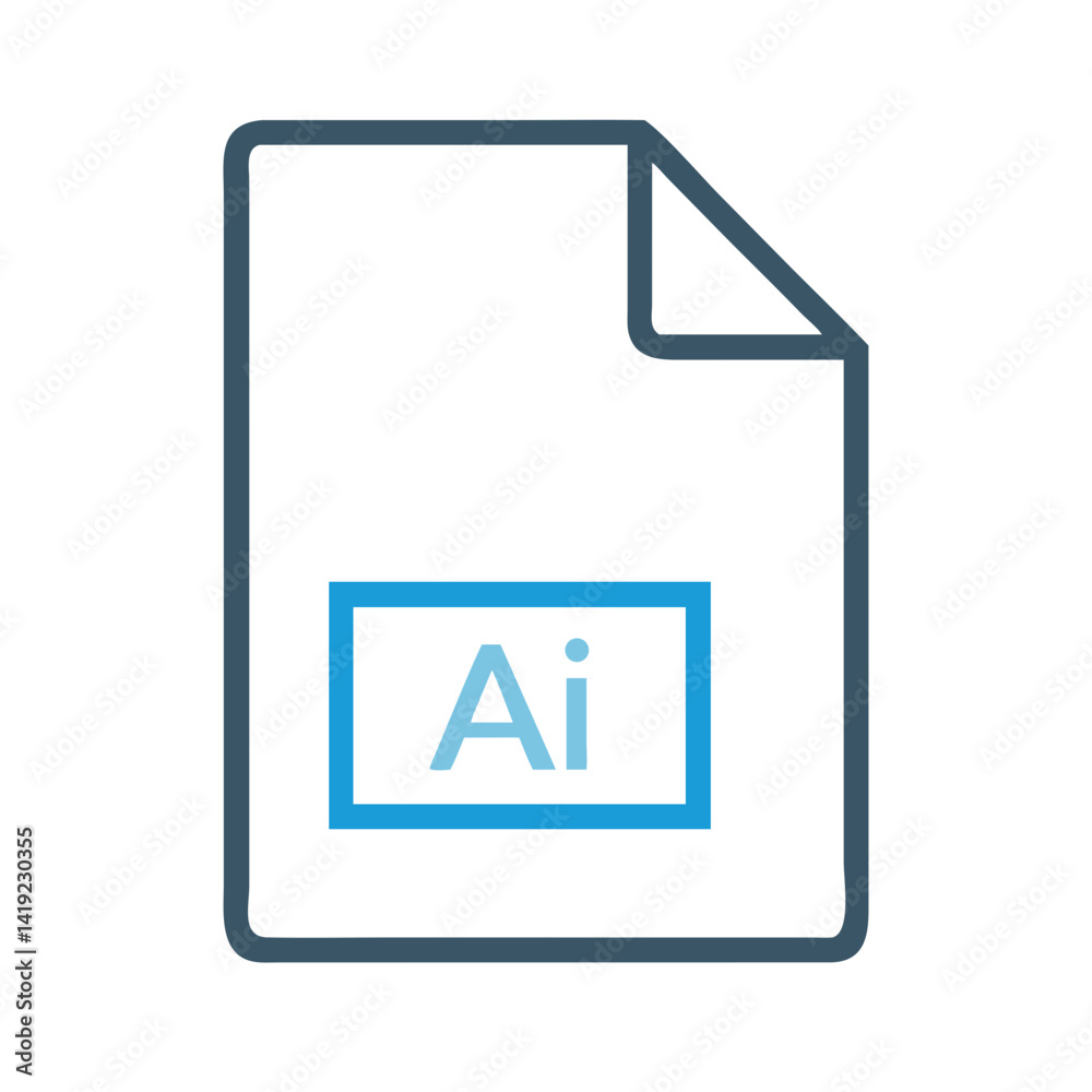 Aufkleber AI Circuit Board Icon Representing Artificial Intelligence and Machine Learning