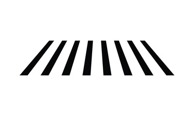 Crosswalk lines. pedestrian crossing icon. zebra crossing. vector illustration, crossover isolated on white background.