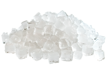 crushed cocktail ice on transparent background
