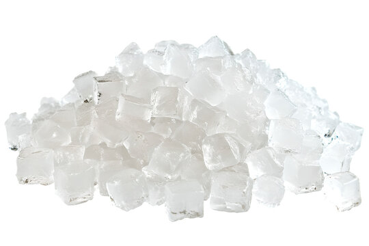 crushed cocktail ice on transparent background