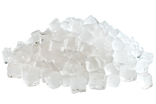 crushed cocktail ice on transparent background