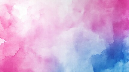 Fototapeta premium A vibrant, soft watercolor painting featuring a blend of pink, blue, and white hues.
