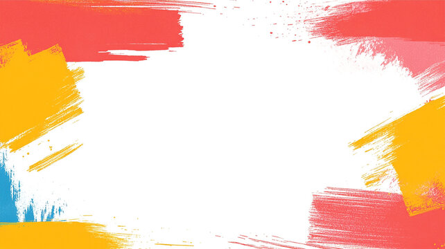 Artistic brush strokes in bold colors, with space in the center for album text, perfect for creative designs and vibrant visuals.

