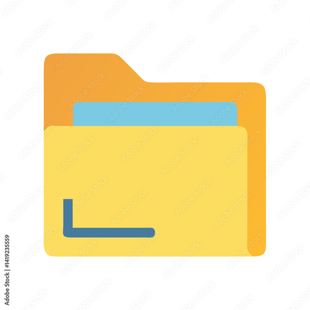 Poster Folder Icon Representing Project File Storage and Organization