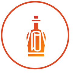 Vector Design Message In A Bottle Icon Style