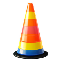 Colorful traffic cone png 