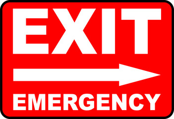exit sign vector design template