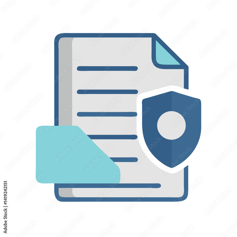 Aufkleber Secure Document Drive Icon Representing Digital File Protection and Encrypted Storage