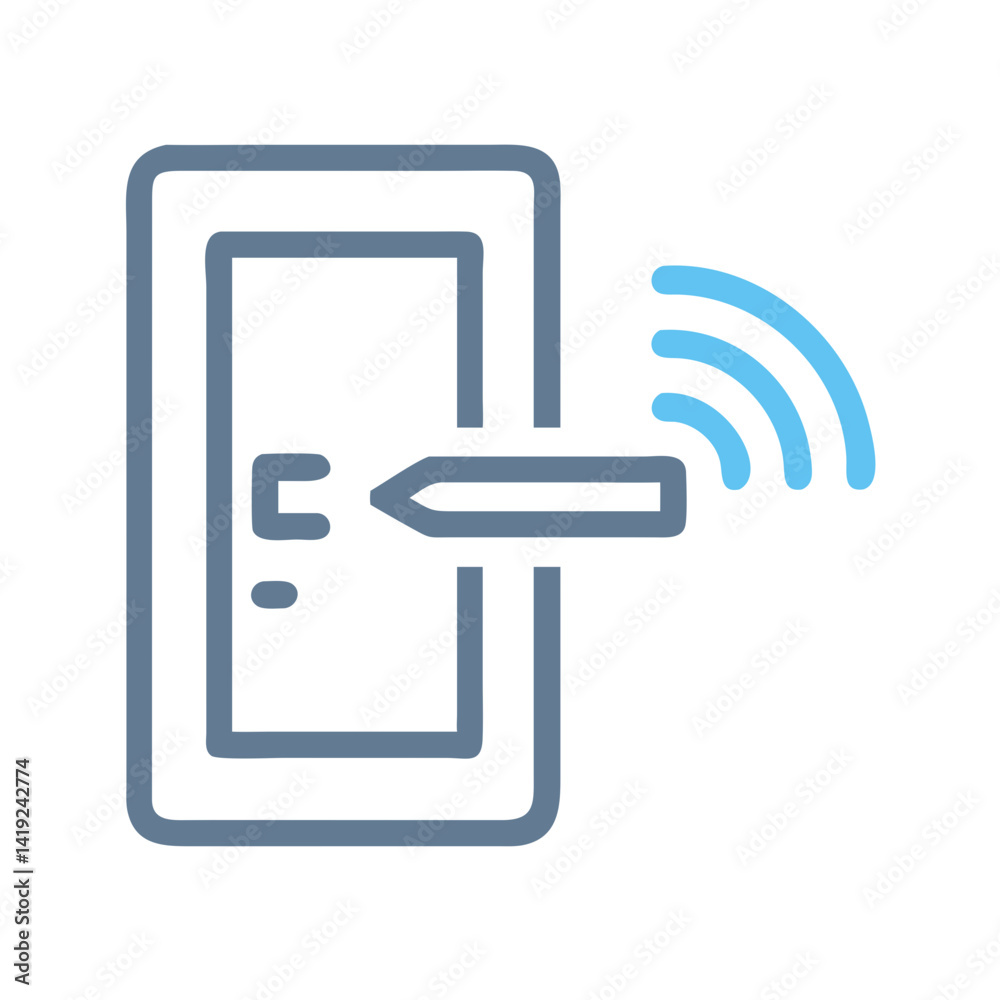 Poster Smart Door Icon Representing Wireless Entry Access and Remote Security Control