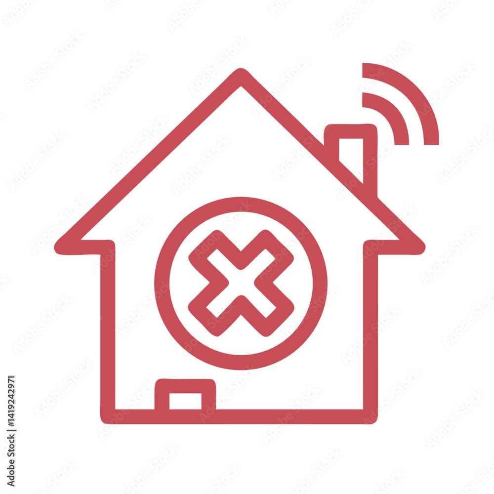 Poster Smart Home with Gear Icon Representing Home System Automation and Configuration