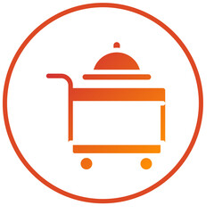 Serving Cart Icon Style