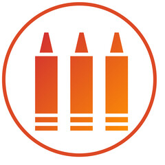 Pencil Crayon Icon Style