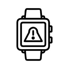 Obraz premium Smartwatch with Alert Icon Representing Wearable Technology and Notification Device