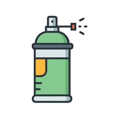 Spray Paint Can Icon Representing Graffiti Tool and Street Art Equipment