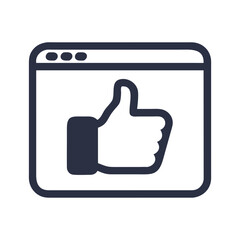 Obraz premium Thumbs Up Icon Representing Viewer Approval and Positive Feedback