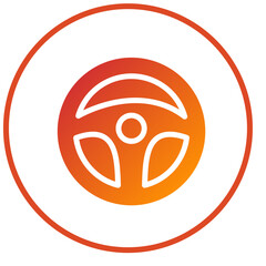 Steering Wheel Icon Style