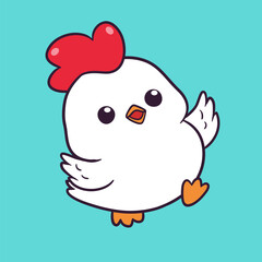 Cute and adorable chicken illustration