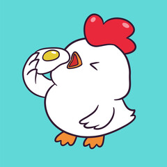 Cute and adorable chicken illustration