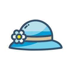 Vintage Hat Icon Representing Women's Headwear for Classic Fashion Style