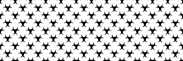 horizontal seamless of black hazardous material sign for pattern and background.