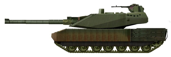 Obj-810 MBT (The concept of the new Russian MBT, which is a response to the KF-51 tank) © Tikros