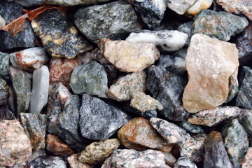 Colorful Stone Pebbles Texture Background Closeup
