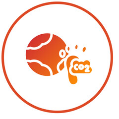 Carbon Footprint Icon Style