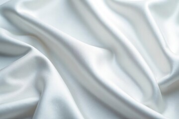Obraz premium Glistening white silk fabric, folds create texture, bright studio light, draped fabric, clean, high resolution