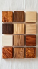 Wood samples, various shades and grains