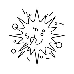 plasma burst icon, plasma burst line art - simple line art of plasma burst, perfect for plasma burst logos and icons