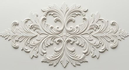 Elegant White Ornate Design: High-Resolution Background Texture