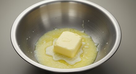Melting Butter in Stainless Steel Bowl