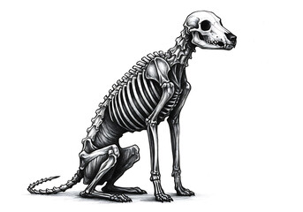 skeletal dog vector illustration