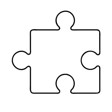 recommend clip art: puzzle piece icon, puzzle piece line art - simple line art of puzzle piece, perfect for puzzle piece logos and icons