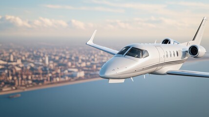 Naklejka premium A detailed side view of a jet aircraft, showcasing its design and perspective in high resolution.