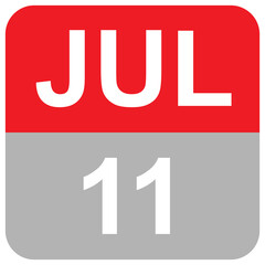 Fototapeta premium JUL 11 - MONTHS DAILY DATE