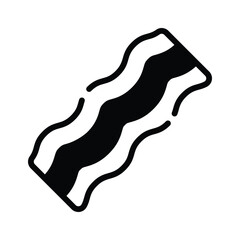 A customizable glyph style icon of bacon strip