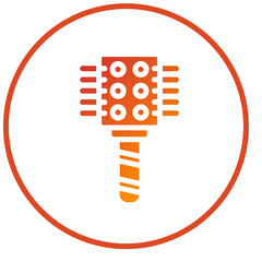 Hair Brush Icon Style