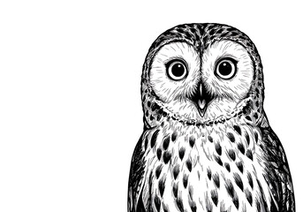 Fototapeta premium perched owl vector illustration