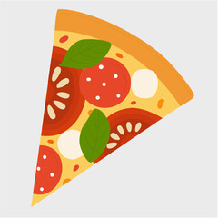 vector illustration of a slice of pizza