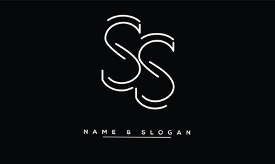 SS Abstract Letters Logo Monogram