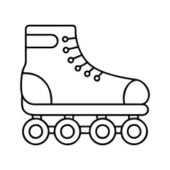 roller skates icon, roller skates line art - simple line art of roller skates, perfect for roller skates logos and icons