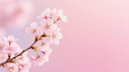 Obraz premium Mother's Day: Cherry Blossom Branches and Light Pink Flowers Cultivate a Gentle and Tranquil Setting