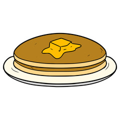 pancake illustration hand drawn isolated vector