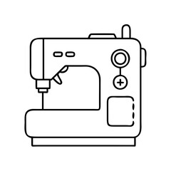 sewing machine icon, sewing machine line art - simple line art of sewing machine, perfect for sewing machine logos and icons