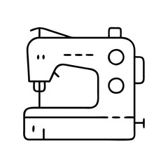 sewing machine icon, sewing machine line art - simple line art of sewing machine, perfect for sewing machine logos and icons