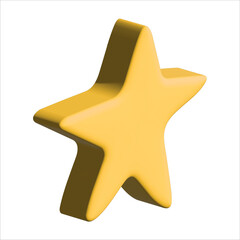 3d abstract star clipart Single element for design