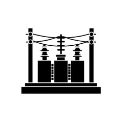 creative details electric substation icon Vector Illustration