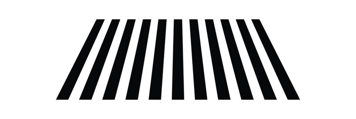 Crosswalk lines. pedestrian crossing icon. zebra crossing. vector illustration, crossover isolated on white background. Vector Illustration . EPS 10 .